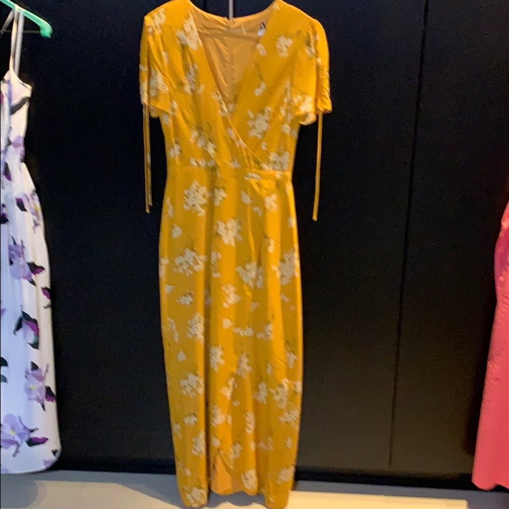 Mid length silk dress